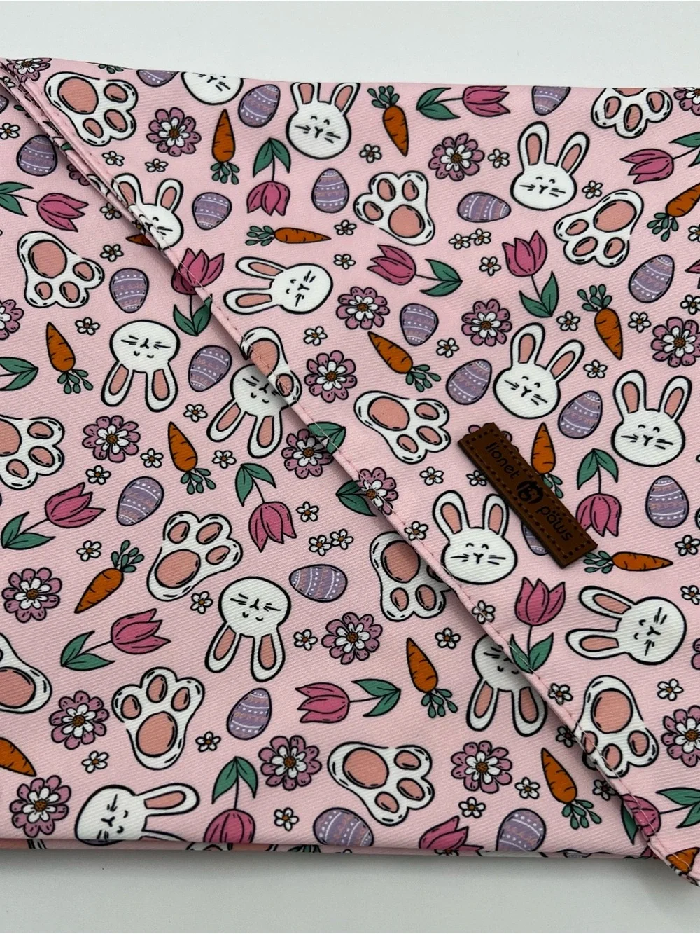 Easter Bunny Print Bandana Dog Scarf - Pink & Mint New size Large